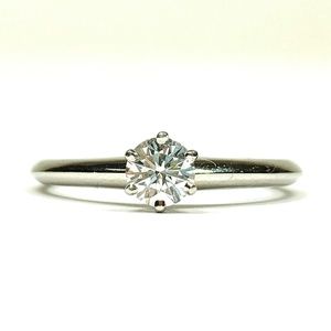 Tiffany and Co. Ring Solitaire Diamond 0.32ct Platinum 3711823